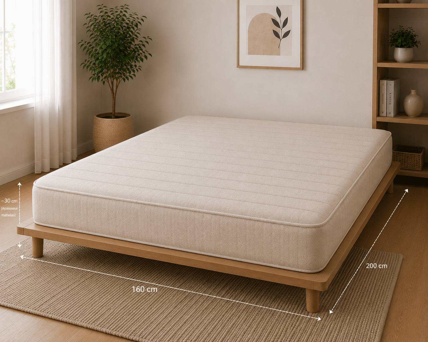 Matelas Queen (160 x 200) - 1 face