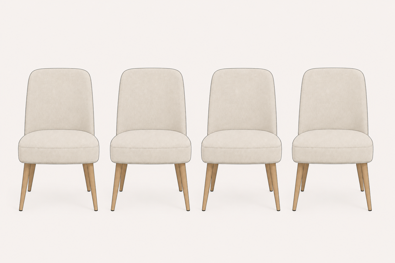 Lot de 4 chaises de table 