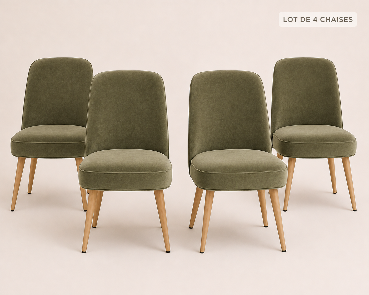 Lot de 4 chaises de table 