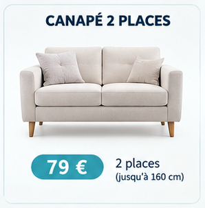 Canapé 2 places