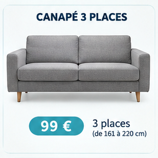 Canapé 3 places