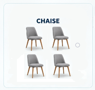 4 chaises textiles