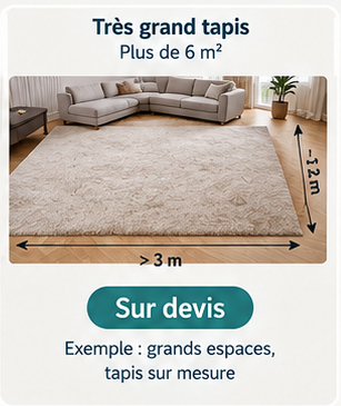 Plus de 6 m² : sur devis