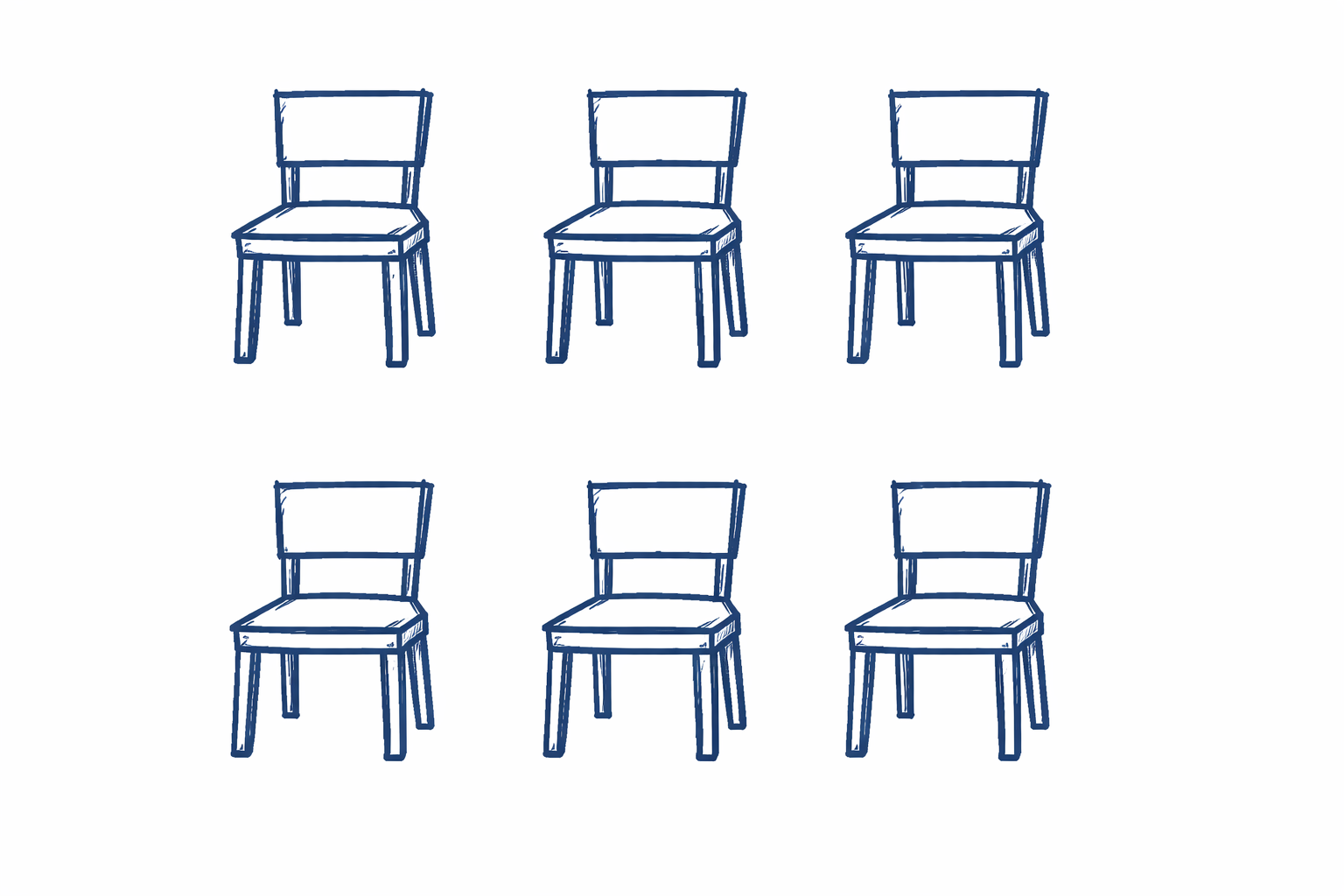 Lot de 4/6 chaises