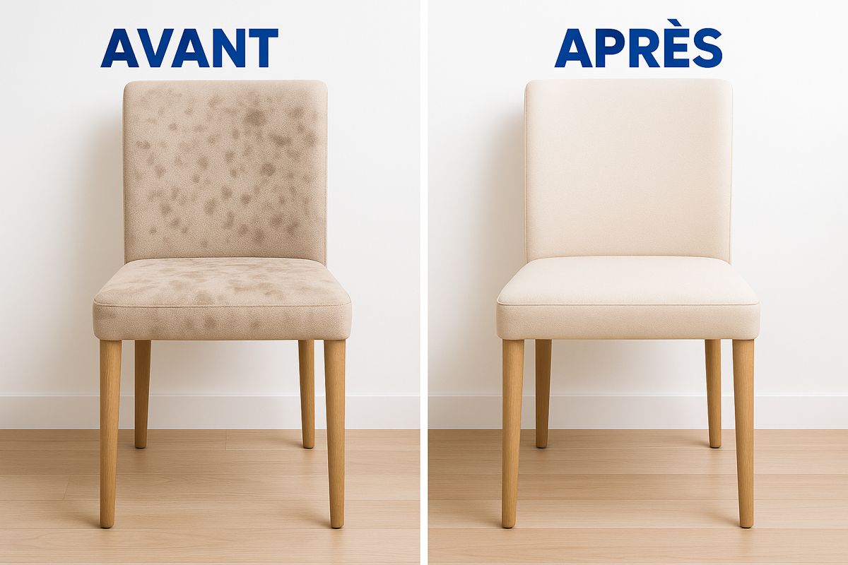 Nettoyage chaises en tissus x2