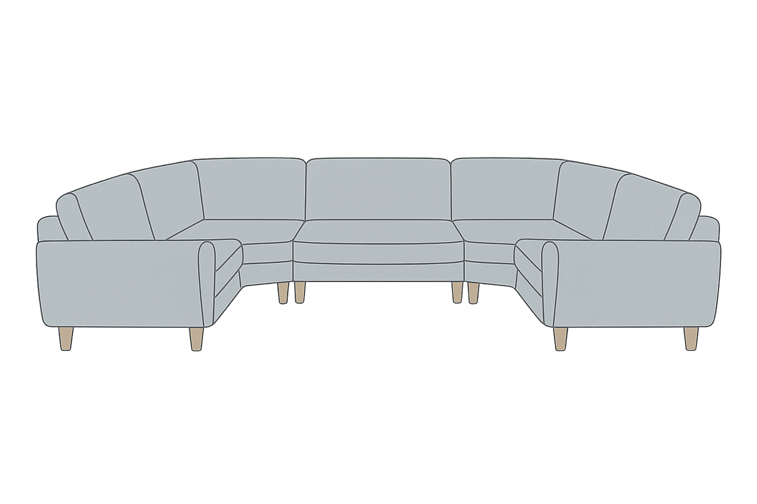 Canapé grand en U/L