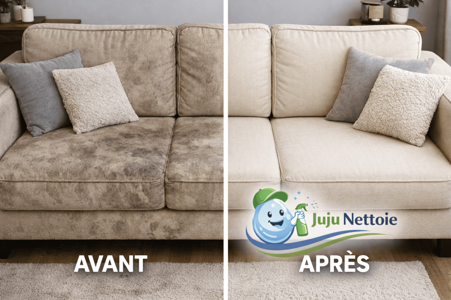 Nettoyage canapé 2/3 places